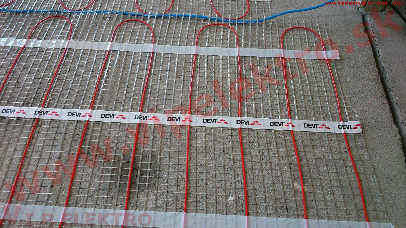 Inštalácia, montáž uloženie elektrického podlahového kúrenia - detailný pohľad