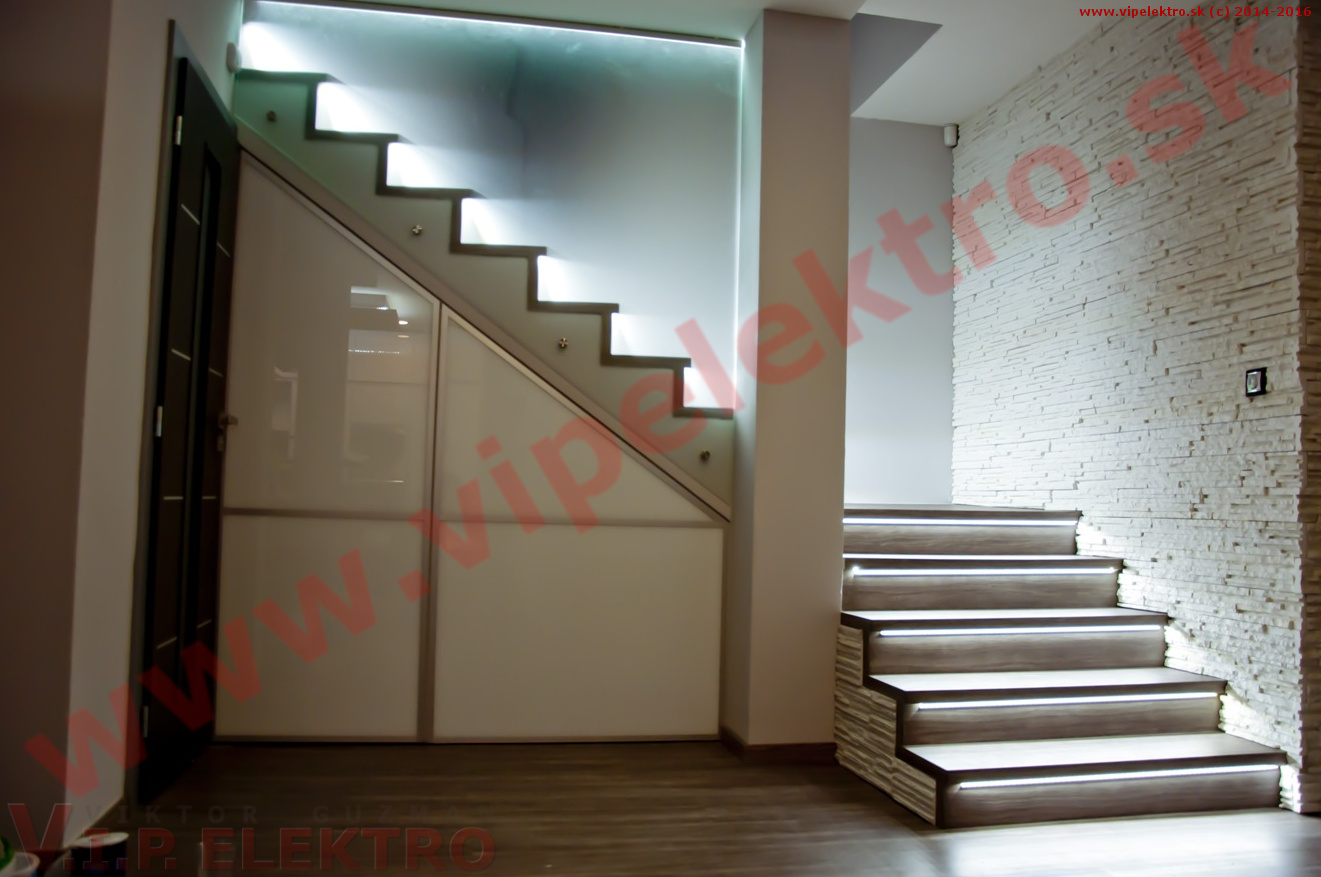 Inštalácia,montáž,realizácia profesionálne LED osvetlenie,schody-schodište