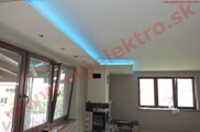 Profesionálne LED osvetlenie - inštalácia strop, RGB LED pás na novostavbe